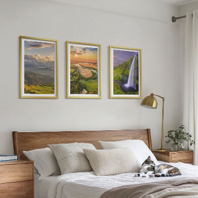 Triptih u okviru Priroda planinskih rijeka, slapova
