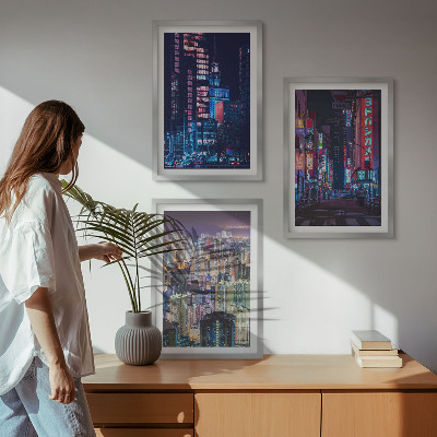 Zidna galerija Neonska svjetla noćnog grada
