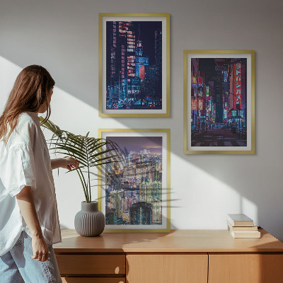 Zidna galerija Neonska svjetla noćnog grada