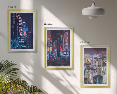 Zidna galerija Neonska svjetla noćnog grada