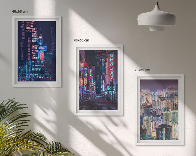 Zidna galerija Neonska svjetla noćnog grada