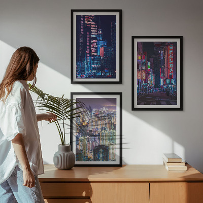Zidna galerija Neonska svjetla noćnog grada