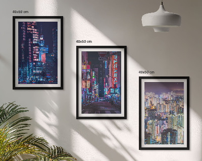 Zidna galerija Neonska svjetla noćnog grada
