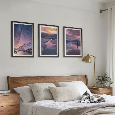 Set od 3 slike u okviru planine, voda i prekrasni krajolici