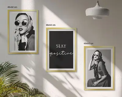 Zidna galerija elegantni portreti žena s naočalama