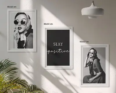 Zidna galerija elegantni portreti žena s naočalama