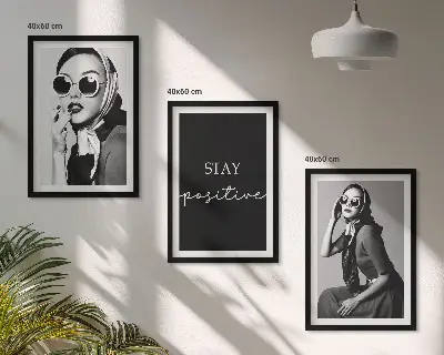 Zidna galerija elegantni portreti žena s naočalama