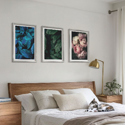 Zidna galerija Lišće, cvijeće, različite boje