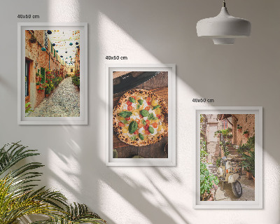 Set 3 slike u okviru Šarmantne ulice s pizzom