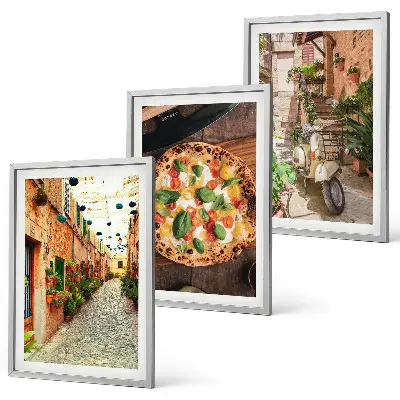 Šarmantne ulice s pizzom set od 3 slike u okviru