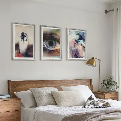 Zidna galerija portret žene s apstraktnim emocijama