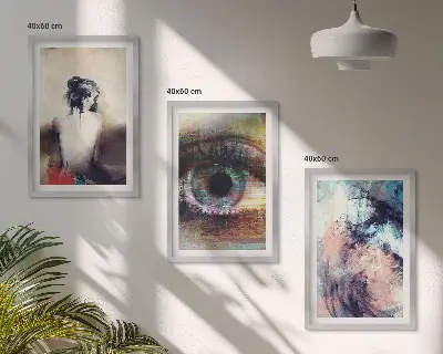 Zidna galerija portret žene s apstraktnim emocijama
