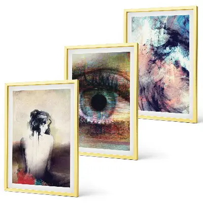 Zidna galerija portret žene s apstraktnim emocijama