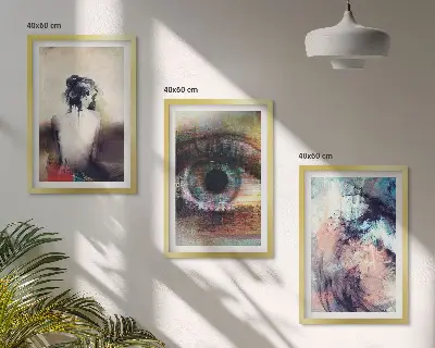 Zidna galerija portret žene s apstraktnim emocijama