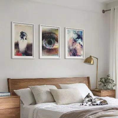 Zidna galerija portret žene s apstraktnim emocijama