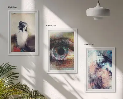 Zidna galerija portret žene s apstraktnim emocijama