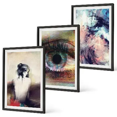 Zidna galerija portret žene s apstraktnim emocijama