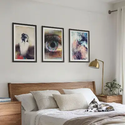 Zidna galerija portret žene s apstraktnim emocijama