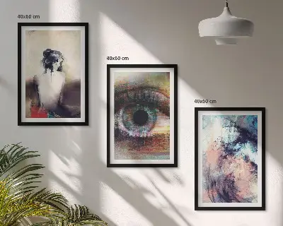 Zidna galerija portret žene s apstraktnim emocijama
