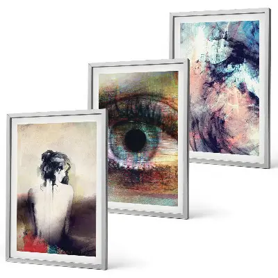 Zidna galerija portret žene s apstraktnim emocijama
