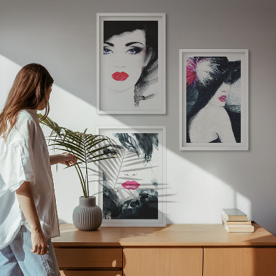 Zidna galerija Portreti žena s usnama