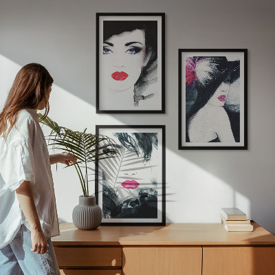 Zidna galerija Portreti žena s usnama