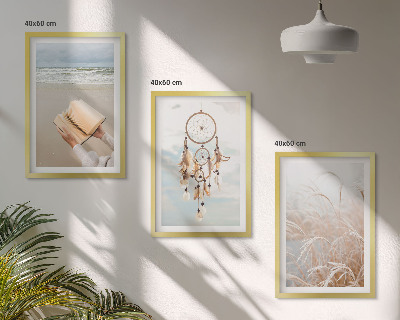 Triptih u okviru Mirni boho ljetni pejzaži