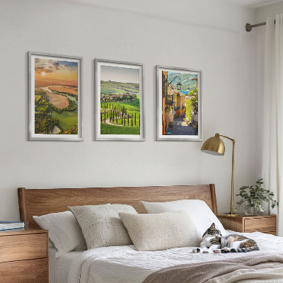 Set 3 slike u okviru Talijanski krajolici riječna ulica
