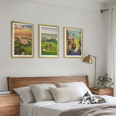 Set 3 slike u okviru Talijanski krajolici riječna ulica