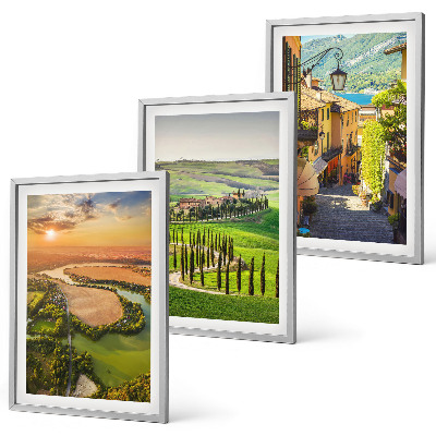 Set 3 slike u okviru Talijanski krajolici riječna ulica