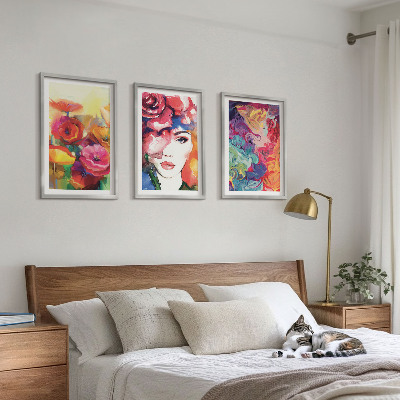 Zidna galerija Portret žene s intenzivnim cvijećem