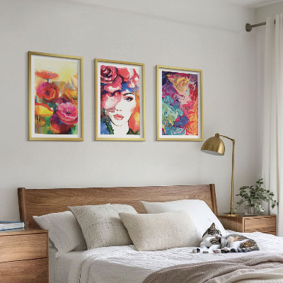 Zidna galerija Portret žene s intenzivnim cvijećem