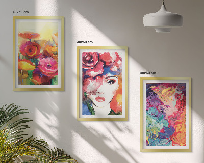 Zidna galerija Portret žene s intenzivnim cvijećem