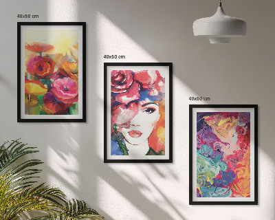 Zidna galerija Portret žene s intenzivnim cvijećem