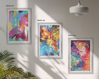 Zidna galerija Šareni apstraktni uzorci boja