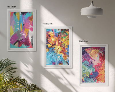 Zidna galerija Šareni apstraktni uzorci boja