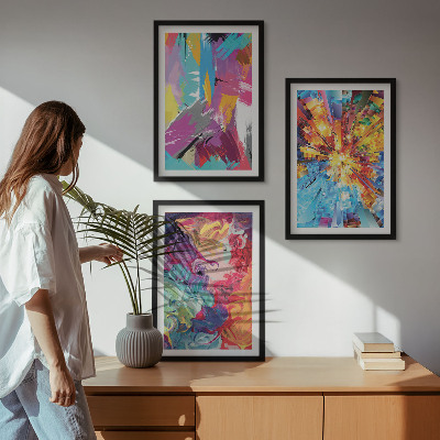 Zidna galerija Šareni apstraktni uzorci boja