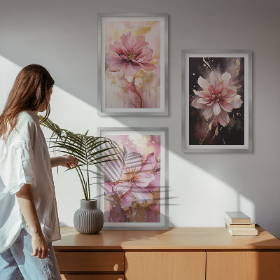 Zidna galerija Cvjetne kompozicije od ruža i bijele boje