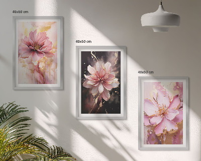 Zidna galerija Cvjetne kompozicije od ruža i bijele boje