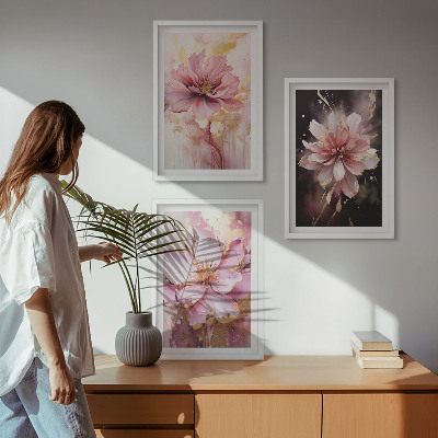 Zidna galerija Cvjetne kompozicije od ruža i bijele boje