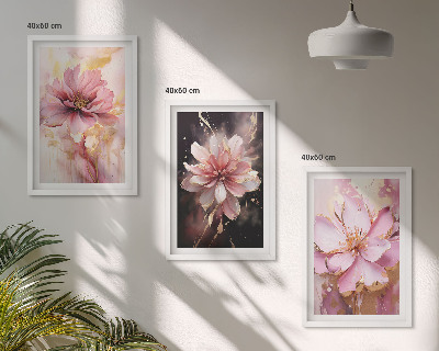 Zidna galerija Cvjetne kompozicije od ruža i bijele boje