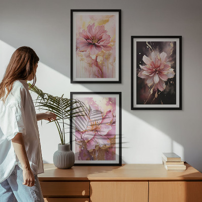 Zidna galerija Cvjetne kompozicije od ruža i bijele boje