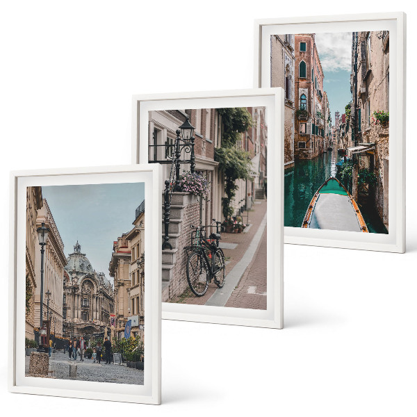 Set 3 slike u okviru Venecijanske vodene ulice