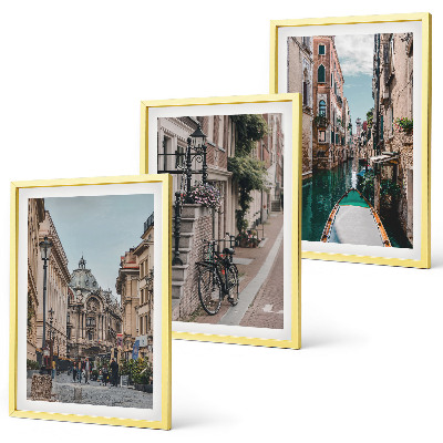 Set 3 slike u okviru Venecijanske vodene ulice