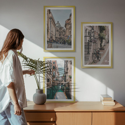 Set 3 slike u okviru Venecijanske vodene ulice