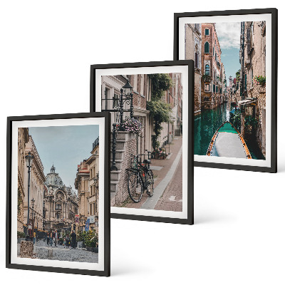 Set 3 slike u okviru Venecijanske vodene ulice