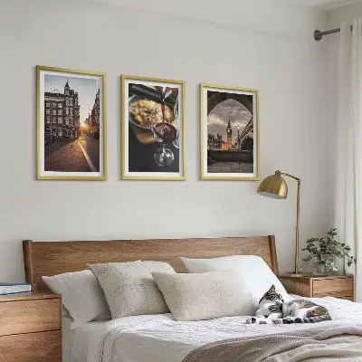 Slika s motivom gradske hrane iz Londona triptih u okviru