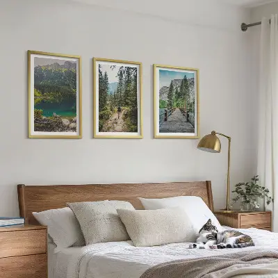 Planine, jezera, šume, staze triptih u okviru
