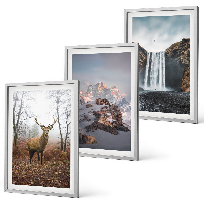 Set 3 slike u okviru Divlji planinski krajolici