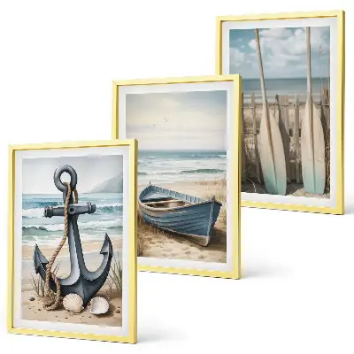 Zidna galerija s motivom brodskog sidra, vesla i plaže